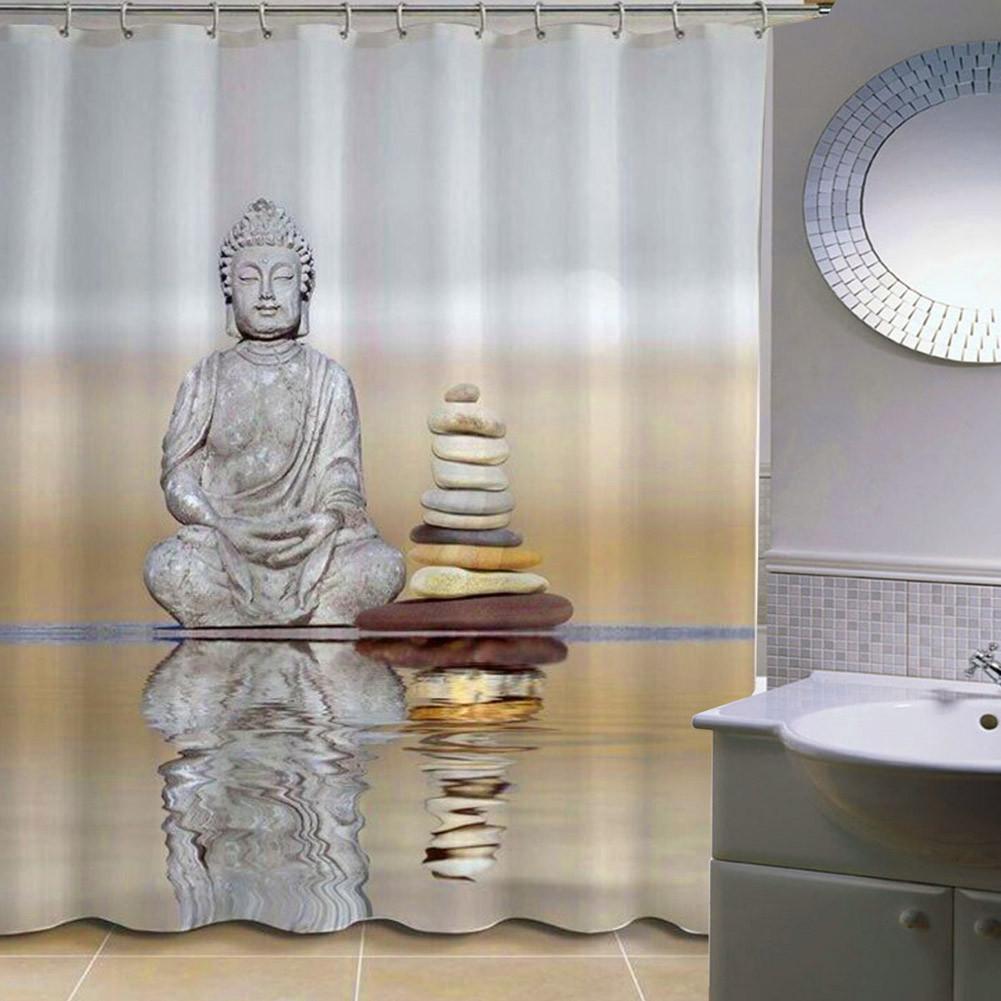 Calming Buddha Shower Curtain Shower Curtains university store 