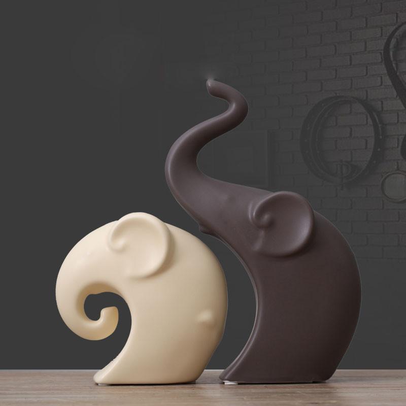 European Handmade Ceramic Elephant Decor Figurines & Miniatures Zen Tea Culture CO.,LTD. 