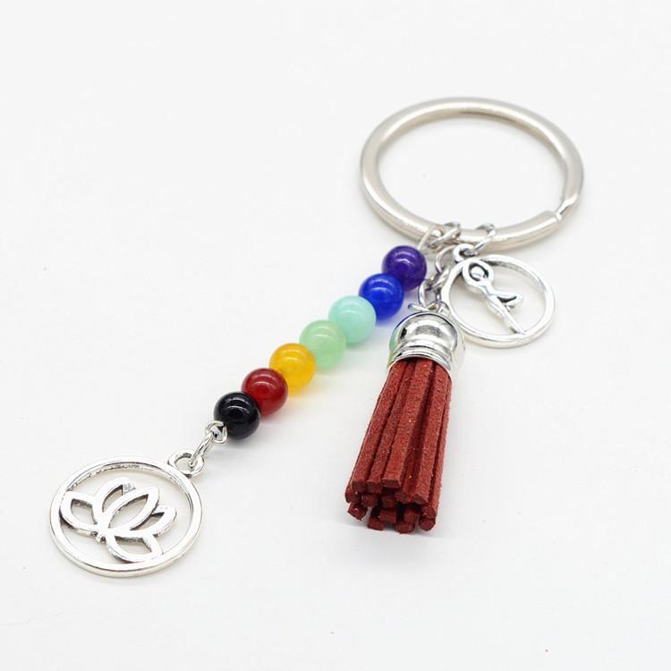 7 Chakra Lotus Keychain Key Chains DIEZI Store 