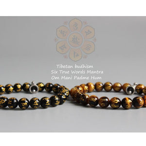 Tibetan Buddhism Stone Bracelet True Six Words Mantra Strand Bracelets Eastisan Store 