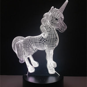 Unicorn 3D LED Lamp Nightlight Night Lights SHERLOCK LAMP Store 