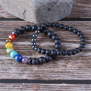 2pcs/set 7 Chakra Healing and Balancing Bracelets Home YGLINE Store 