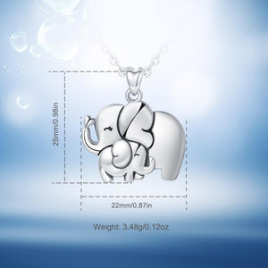 925 Sterling Silver Elephant Necklace Pendant Necklaces bamoer Official Store 