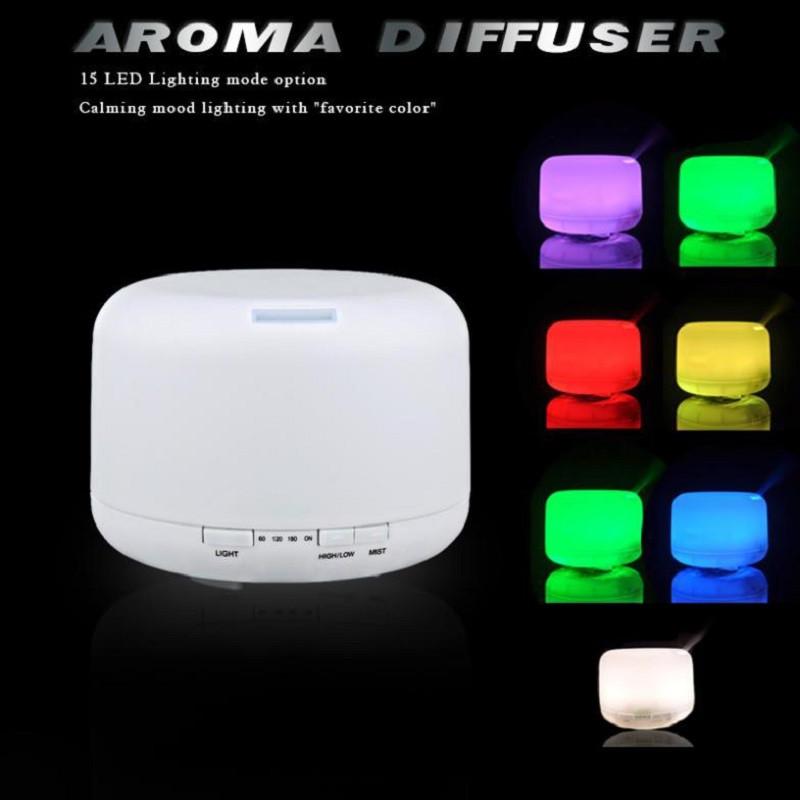 LED Light Essential Oil Aroma Diffuser Humidifiers GRTCO Quality Store 500ML EU Plug 