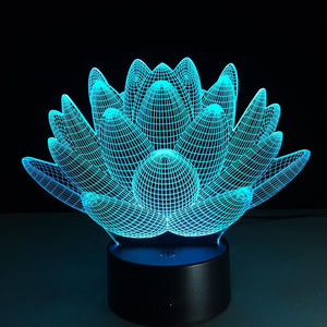 Lotus 3D Colorful LED Night Light LED Night Lights A A A A A Store 