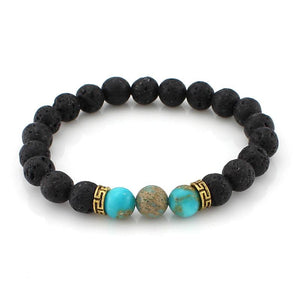 Obsidian and Lava Stone Healing and Meditation Bracelet Strand Bracelets subeads Store 