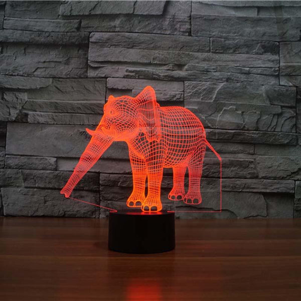 3d elephant lamp new arrivals