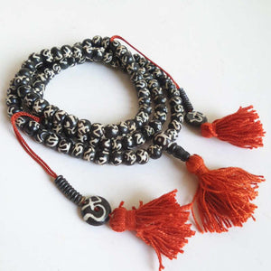 TIBETAN YAK BONE MALA NECKLACE (108 BEADS) Strand Bracelets Himalayan Treasures (Wechat:13886067764) 