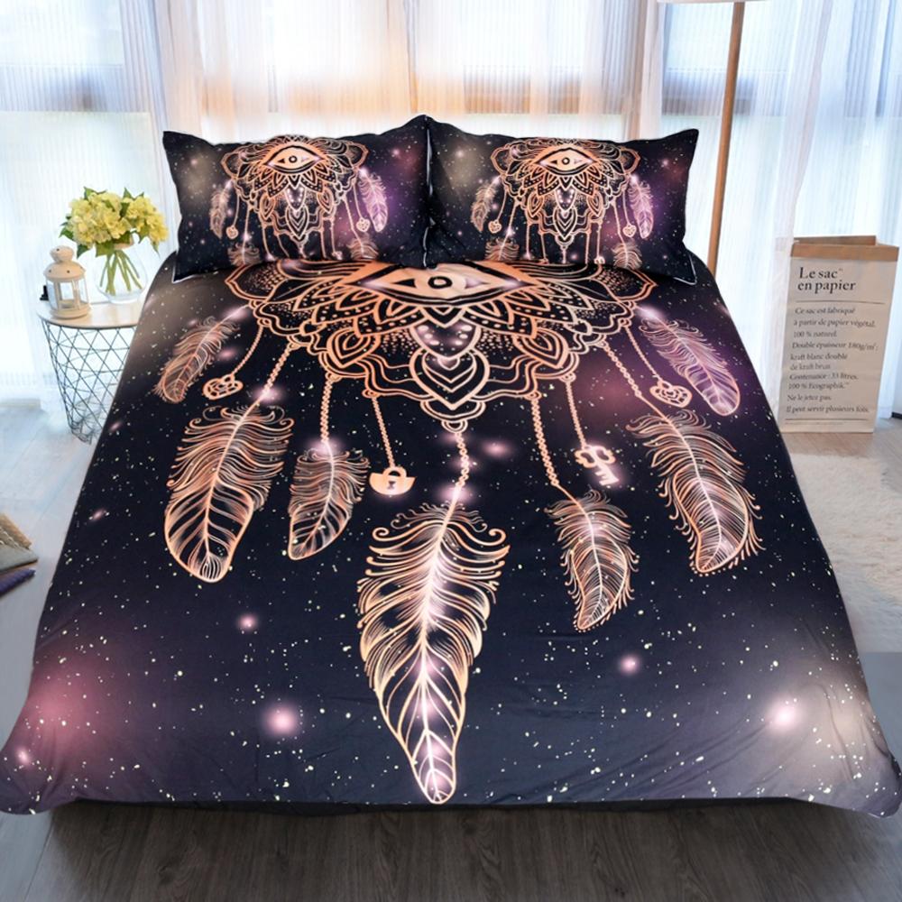 3Pcs Set Eye Dreamcatcher 3D Universe Duvet Cover With Pillowcase Covers Bedding Sets BeddingOutlet Official Store 