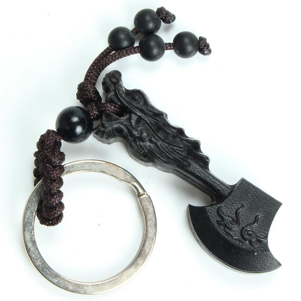 Ebony Wood Wealth Axe Key Chain - ZenShopWorld