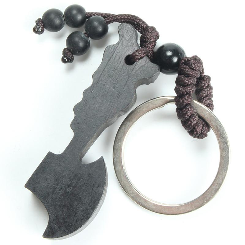 Ebony Wood Wealth Axe Key Chain - ZenShopWorld