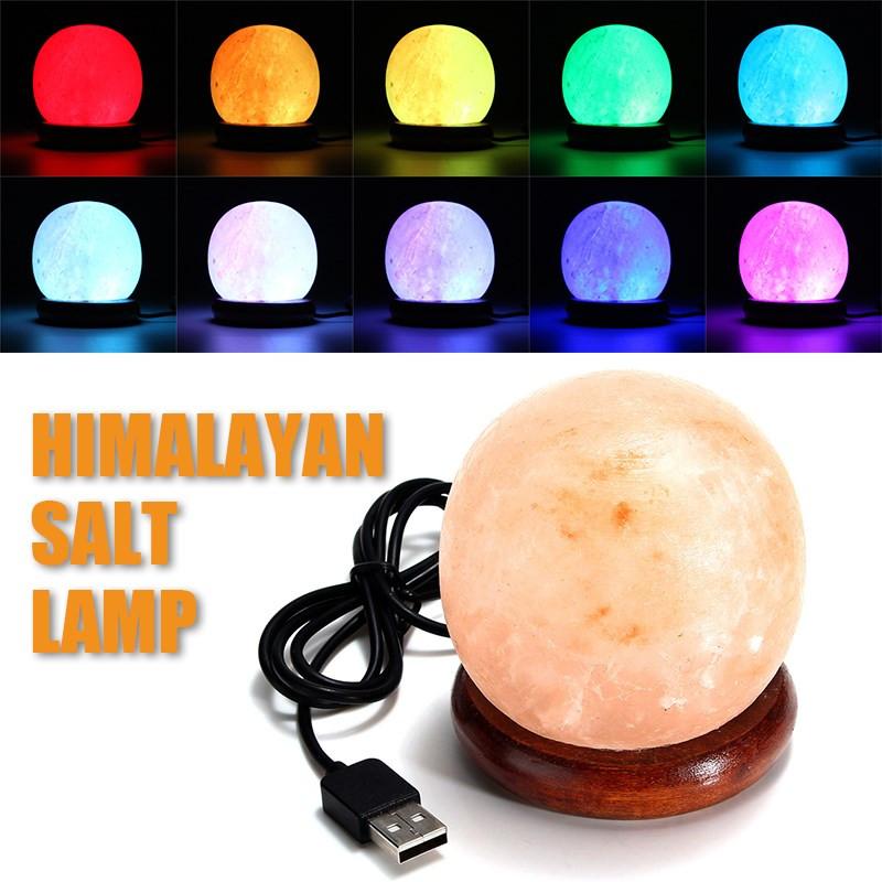 Natural Pink Himalayan Multi Color Salt Lamp Night Lights Teamtop IC Store 