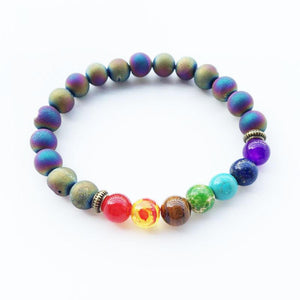 Colorful Rainbow Chakra Bracelet JINJIAHUI FOREIGN TRADE CO.,LTD 
