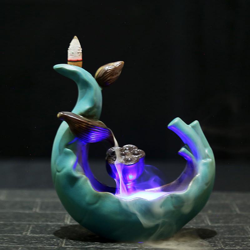 LED Backflow Ceramic Incense Burner - ZenShopWorld