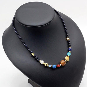 Galaxy and Solar System Natural Stone Necklace SPARK JEWELRY FACTORY 