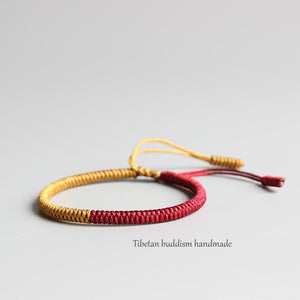 Tibetan Buddhist Braided Luck Knots Bracelet Peace Set Chain & Link Bracelets Eastisan Store 
