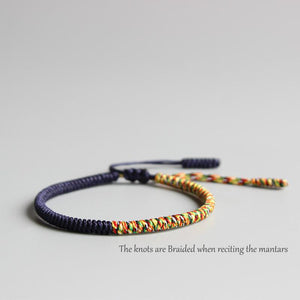 Tibetan Buddhist Braided Luck Knots Bracelet Peace Set Chain & Link Bracelets Eastisan Store 