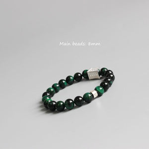 Green Cobra Eye Stone Tibetan Buddhism Six True Words Charm Bracelet Strand Bracelets Eastisan Store 