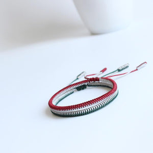 Tibetan Buddhist Handmade Knots Lucky Rope Bracelet Wisdom Set Chain & Link Bracelets Eastisan Store 