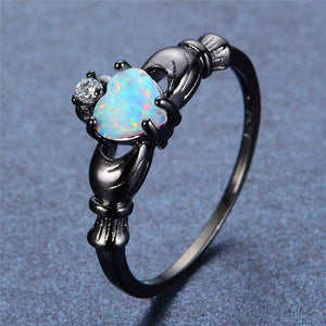 Fire Opal Heart Ring Rings zenshopworld 5 