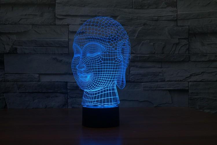 Limited Edition 3D Hologram Buddha LED Lamp Night Lights zenshopworld 