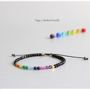 7 Chakra Slim Healing and Balance Bracelet Strand Bracelets Eastisan Store 