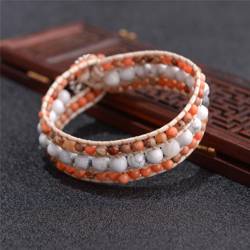 Emperor Stone and Howlite Wrap Bracelet Wrap Bracelets YGLINE Store 
