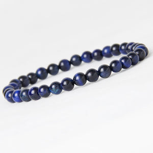 Blue Tiger Eye Bracelet Strand Bracelets Ailsa Jewelry Beads 6mm 