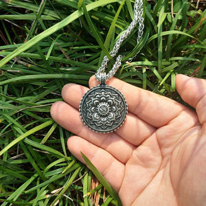 Tibet Spiritual Lotus Flower Mandala Necklace Pendant Necklaces My Style, My Dream 