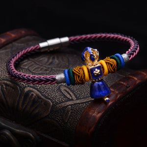 Tibetan Braided Bracelet and Vajra Charm Strand Bracelets LKO Official Store 