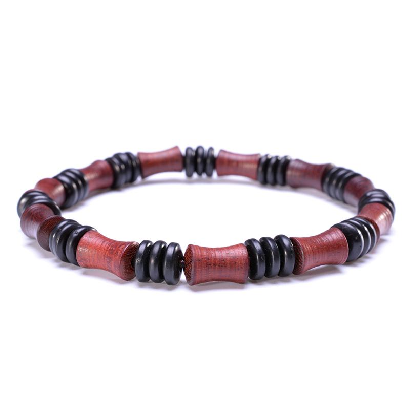 Natural Wooden Bamboo Meditation Bracelet MOFRGO Store wrist 15cm to 16cm 