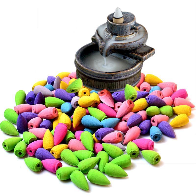 Mixed 70Pcs/Lot Natural Incense Cones Incense & Incense Burners Alivipseller 
