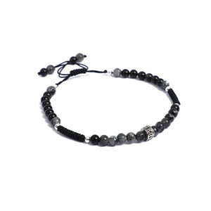 Natural Onyx Black Obsidian Minimalist Bracelet Home Reikinn Store 