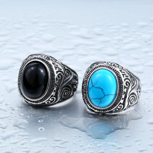 Opal Stainless Steel Vintage Ring Rings BEIER official store 