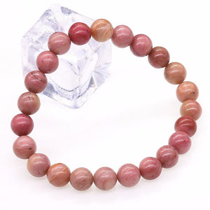 Natural Pink Rhodochrosite Stone Bracelet Strand Bracelets Ailsa Jewelry 