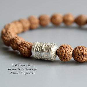 Rudraksha Seed With Tibetan Buddhism Mantra Charm Bracelets Eastisan Store 