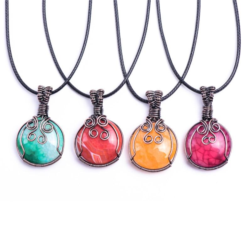 Natural Stone Pendant Necklace with Chain Necklaces & Pendants YGLINE Official Store 