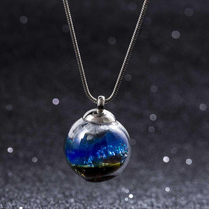 Dream World Ball Charm Necklace – Glaze Ball Pendant Pendant Necklaces A Walking Jewelries Store 