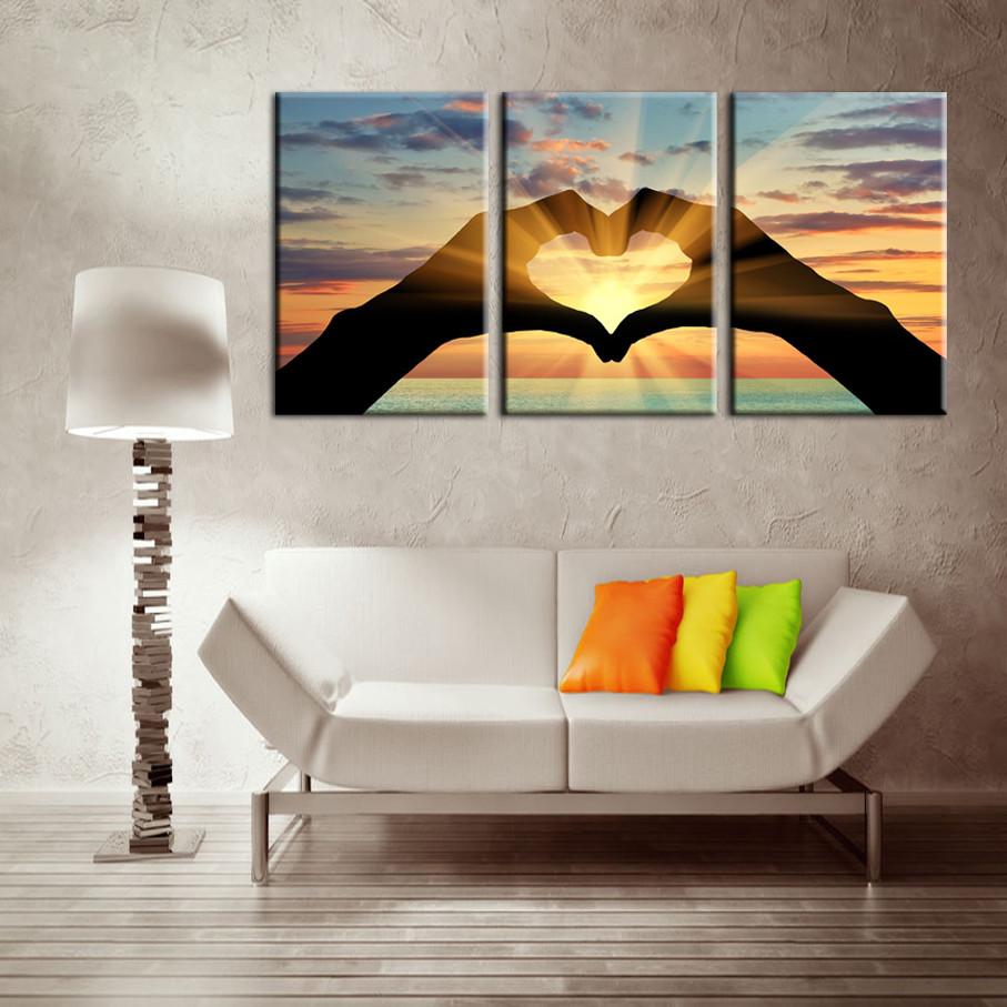 Ocean Hearts Painting-3 Pcs Painting & Calligraphy Luna's Footwear Store 12X16 