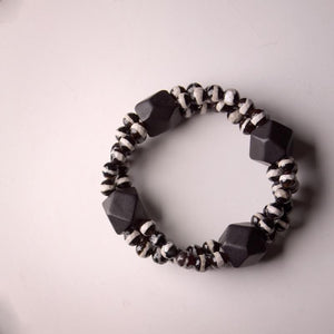 Natural Ebony Wood & Black Onyx Bracelet Strand Bracelets Reikinn Store 
