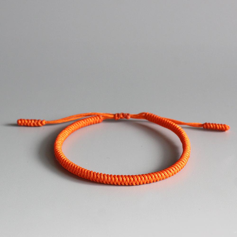 Orange Good Luck Tibetan Buddhist Lucky Knot Bracelet Eastisan Store 