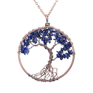 7 Chakra Tree Of Life Pendant Necklace Pendant Necklaces sedmart Official Store 