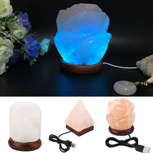 Rose Shape Natural Pink Himalayan Multi Color Salt Lamp Night Lights Weings Limited Company 