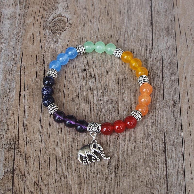 8 MM Handmade 7 Chakra Balancing and Luck Bracelet Amader Amader Store 