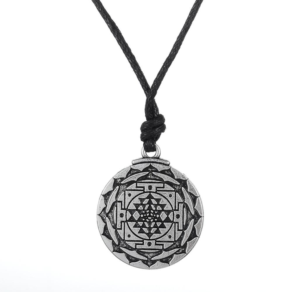 Sri Yantra Healing Amulet Chain Necklaces zenshopworld 