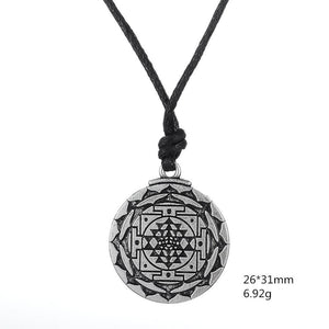 Sri Yantra Healing Amulet Chain Necklaces zenshopworld 