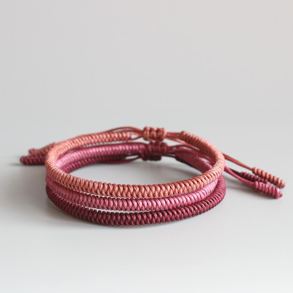 Tibetan Buddhist Braided Lucky Knots Rope Bracelet Calming Set Eastisan Store 