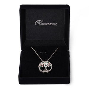 Tree Of Life 925 Sterling Silver + Topaz Necklaces BONLAVIE Jewellery Store 