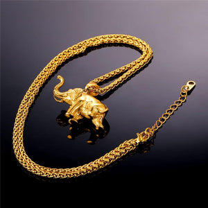 Large Elephant Necklace Pendant Pendant Necklaces U7 Official Store 