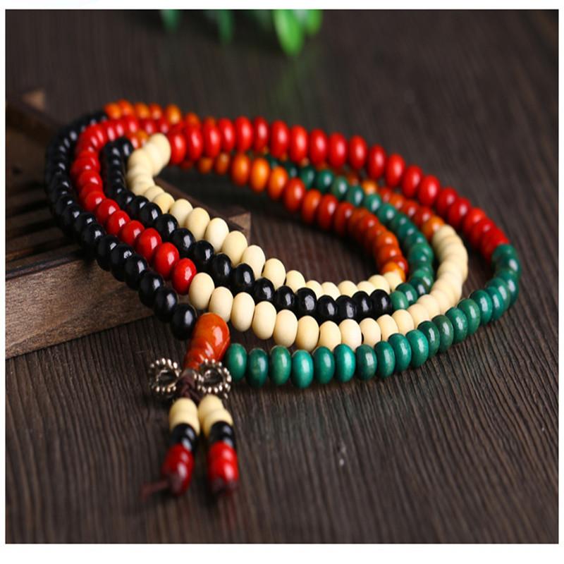 Multicolor All Natural Bodhi Root Mala UBEAUTY Trendy Store 